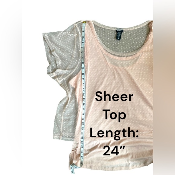 Torrid Sheer Pink Blouse - Picture 7 of 10